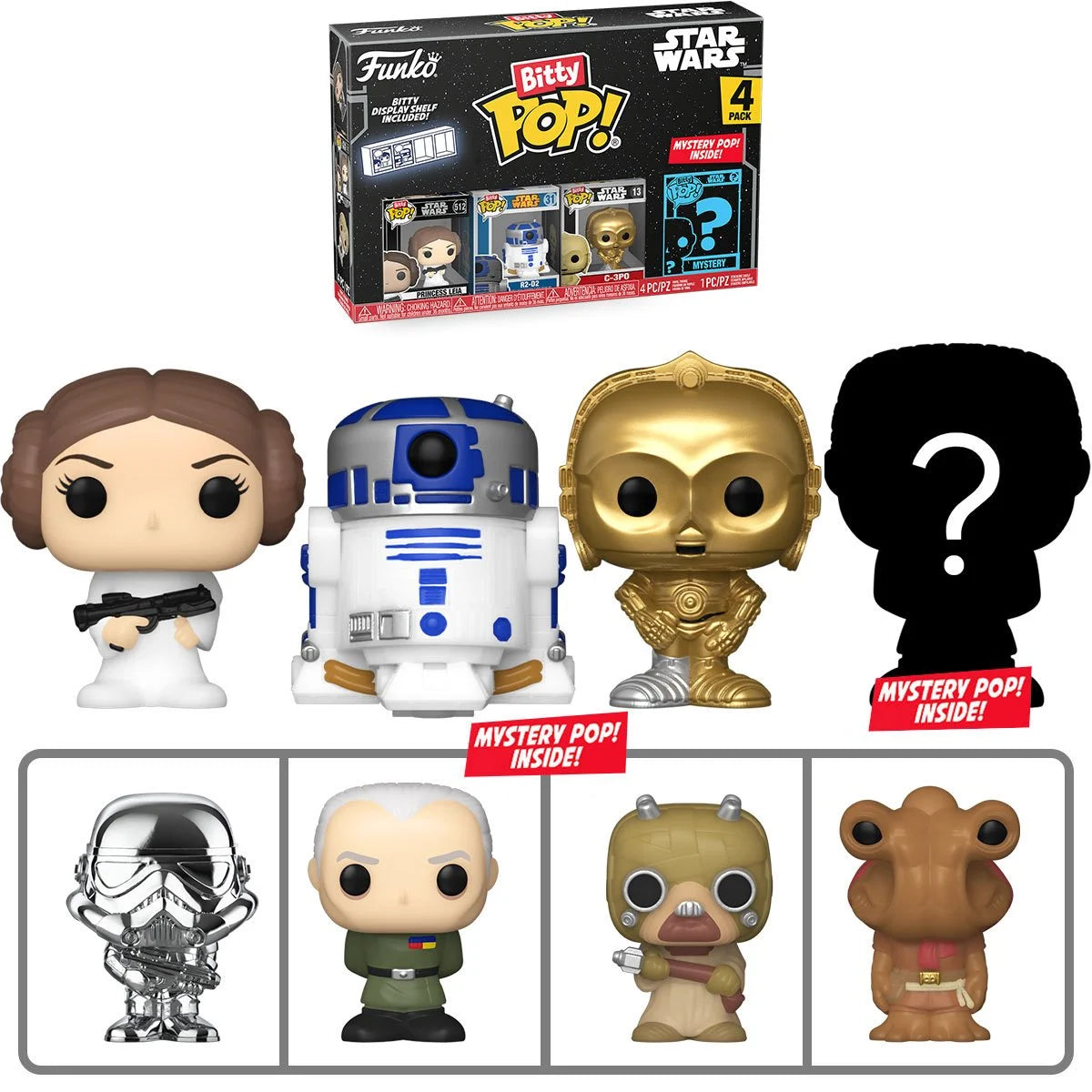Pack de 4 figurines Bitty Pop! Star Wars : Leia - Cdiscount Jeux vidéo
