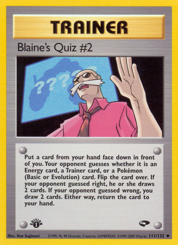 Blaine's Quiz #2 - 111/132 - Gym Challenge