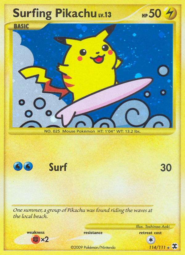 Surfing Pikachu - 114/111 - Rising Rivals