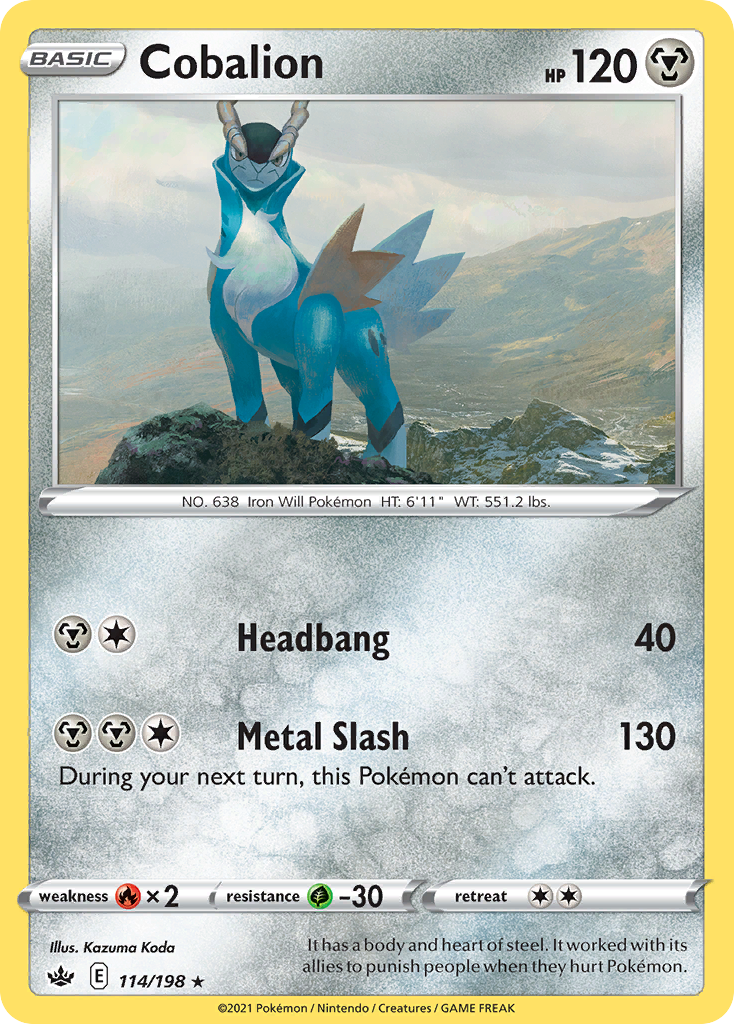 Cobalion - 114/198 - Chilling Reign