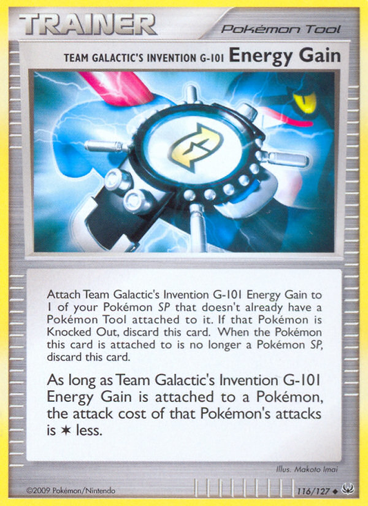 Team Galactic's Invention G-101 Energy Gain - 116/127 - Platinum