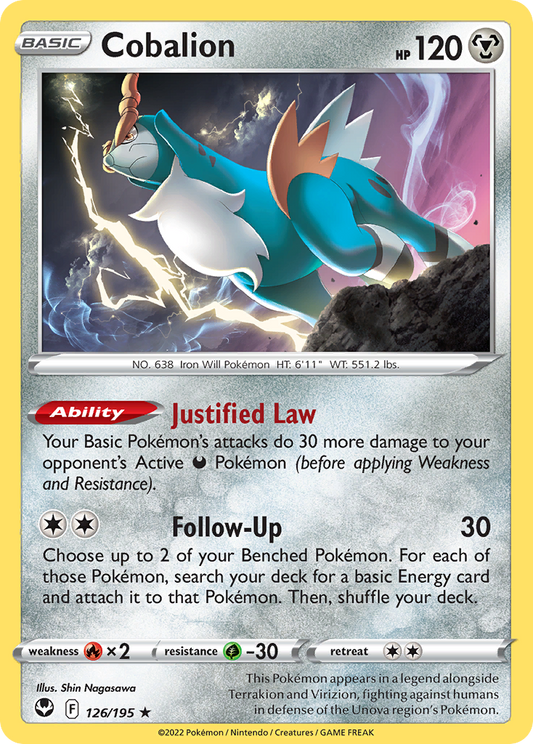 Cobalion - 126/195 - Silver Tempest