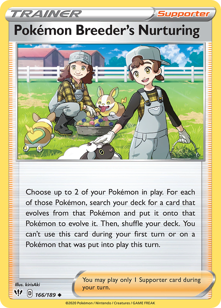 Pokémon Breeder's Nurturing - 166/189 - Darkness Ablaze