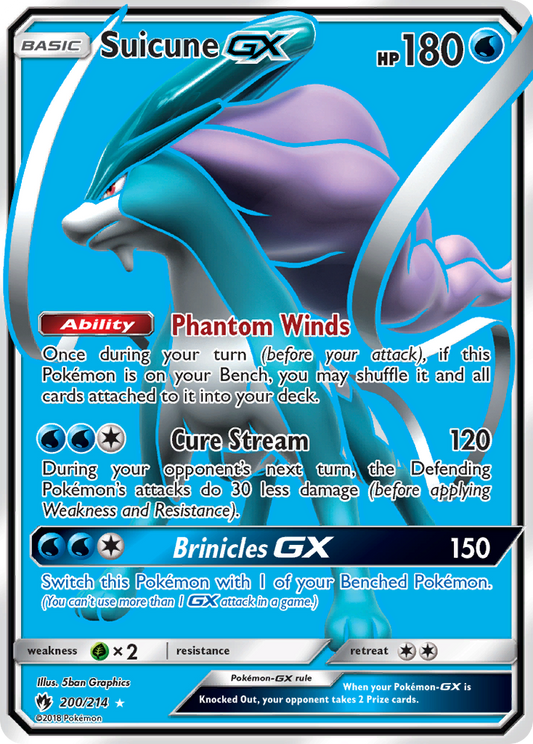 Suicune-GX - 200/214 - Lost Thunder