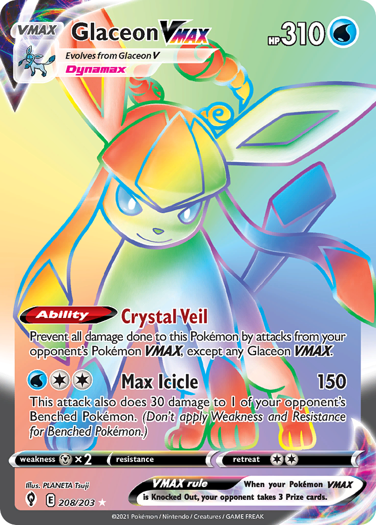 Glaceon VMAX - 208/203 - Evolving Skies