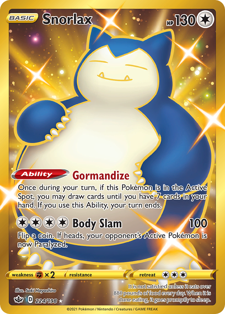 Snorlax - 224/198 - Chilling Reign