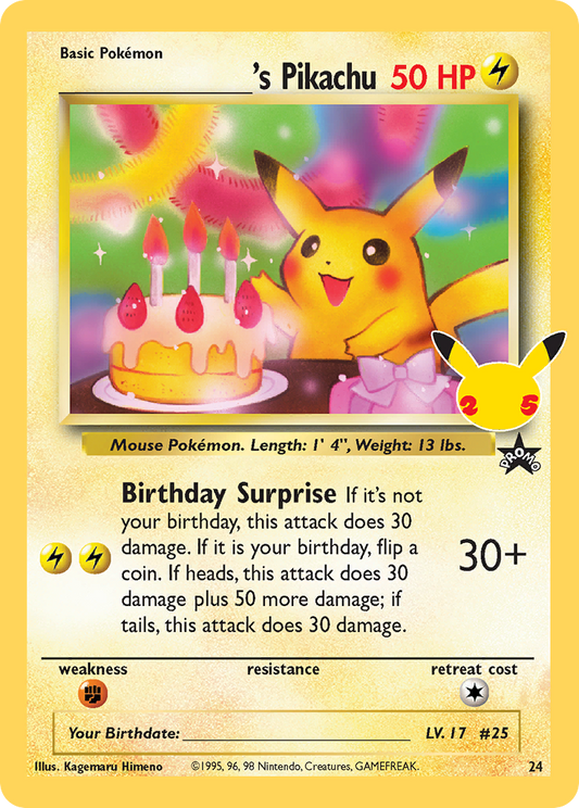 _____'s Pikachu - 24/25 - Celebrations: Classic Collection