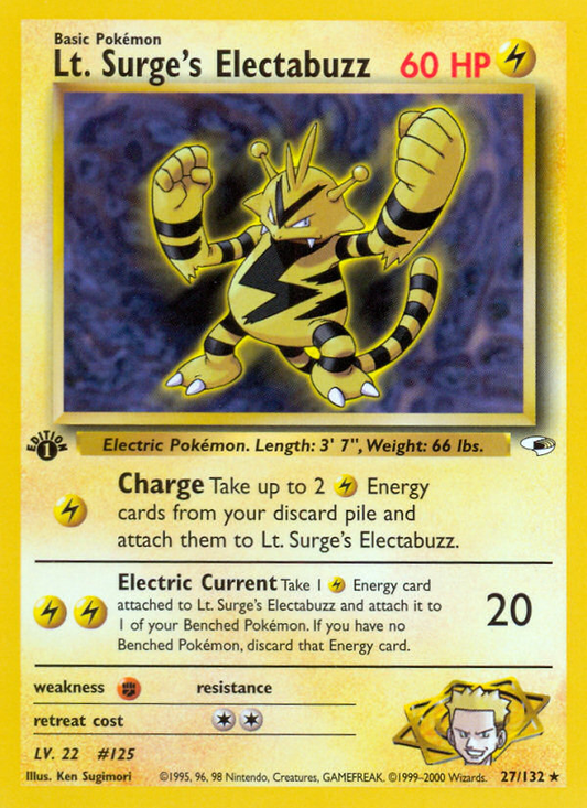 Lt. Surge's Electabuzz - 027/132 - Gym Heroes