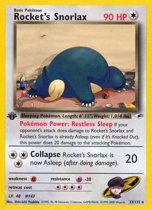 Rocket's Snorlax - 033/132 - Gym Heroes