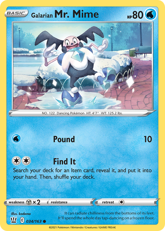 Galarian Mr. Mime - 034/163 - Battle Styles