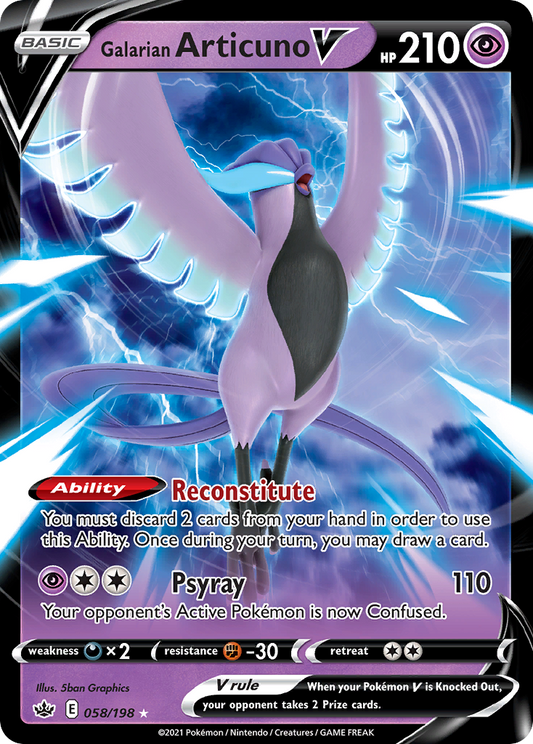 Galarian Articuno V - 058/198 - Chilling Reign