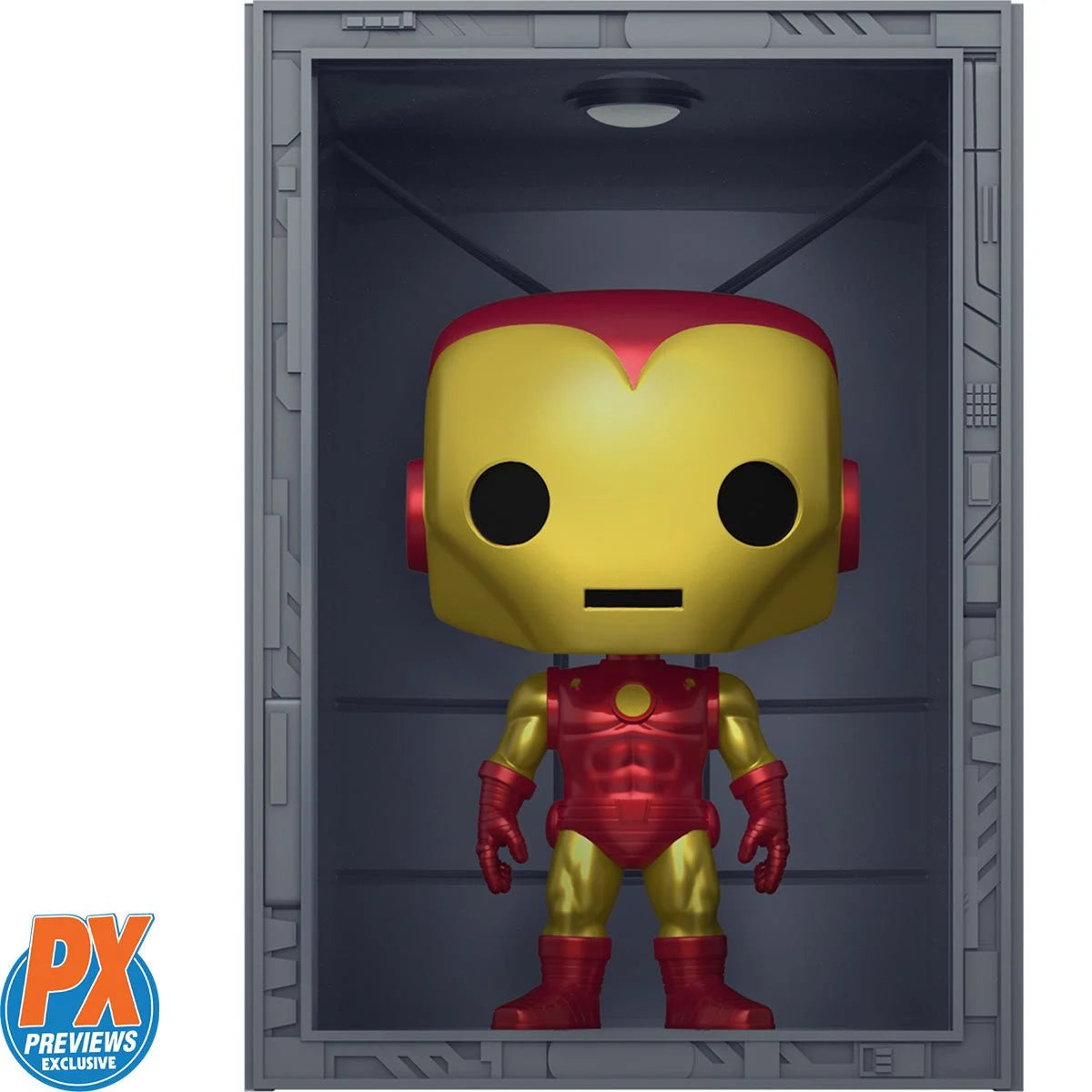 Marvel Iron Man Hall of Armor Iron Man Model 4 Deluxe Pop! Vinyl Figure - Exclusive Previews