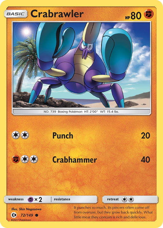 Crabrawler - 072/149 - Sun & Moon
