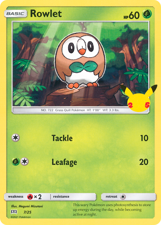 Rowlet - 07/25 - McDonald's Collection 2021