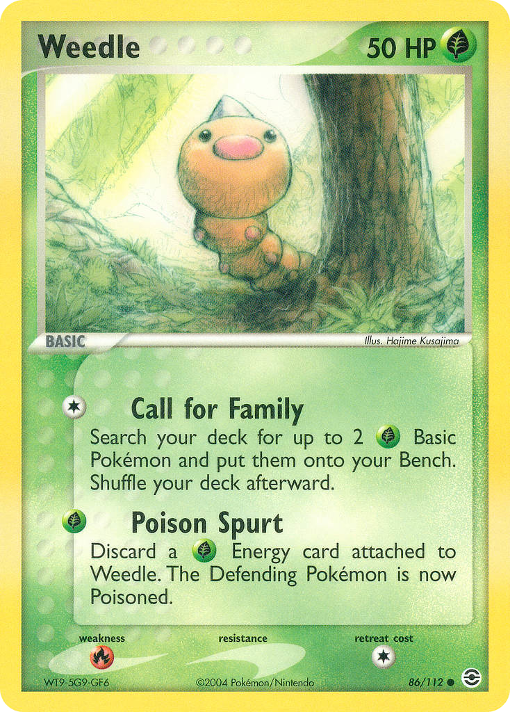 Weedle - 086/112 - FireRed & LeafGreen