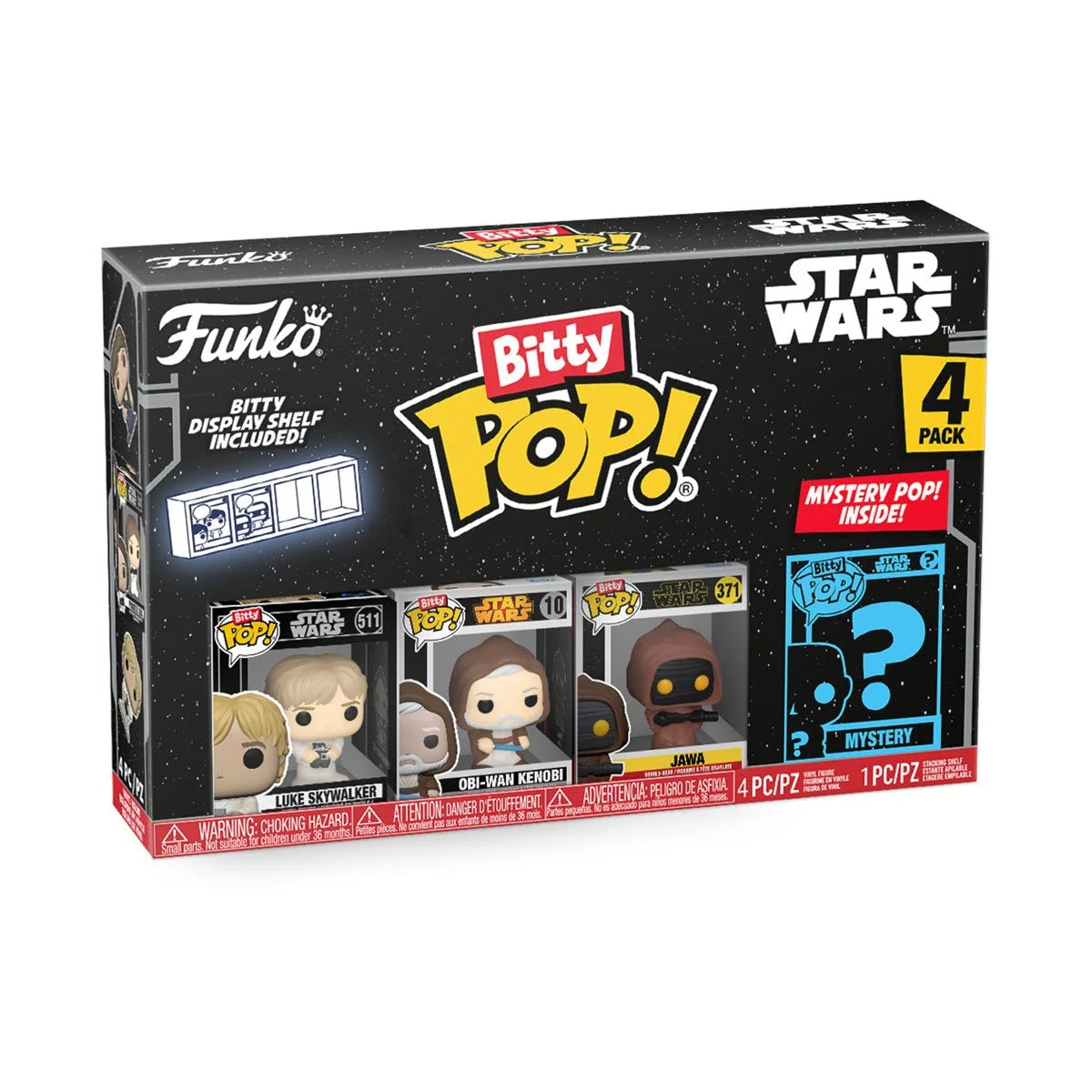 Star Wars Luke Skywalker Bitty Funko Pop! Mini Figure 4-Pack