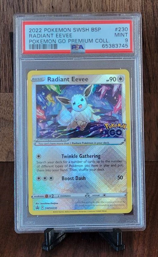 Radiant Eevee 2022 Pokemon GO Premium Collection Promo #230 PSA 9