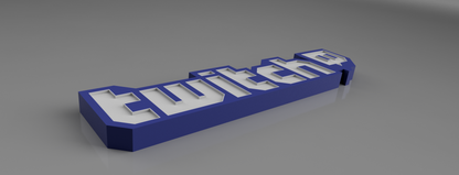 21''x 5 3/4" Twitch sign with white LED