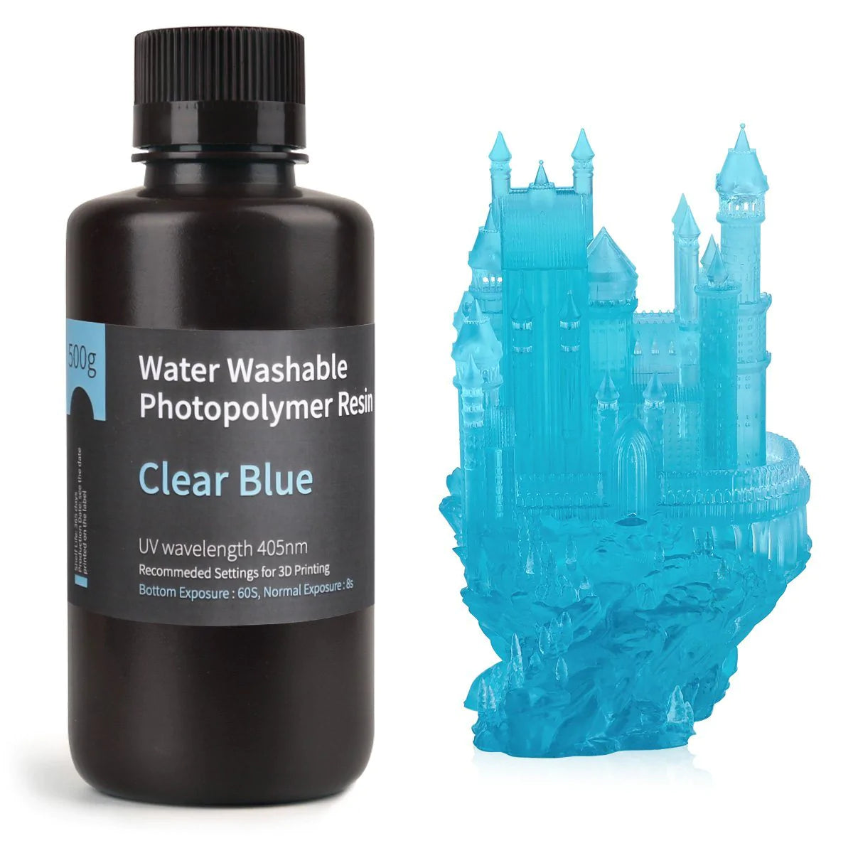 ELEGOO Water Washable Rapid Resin LCD UV-Curing Resin for 3D Printers