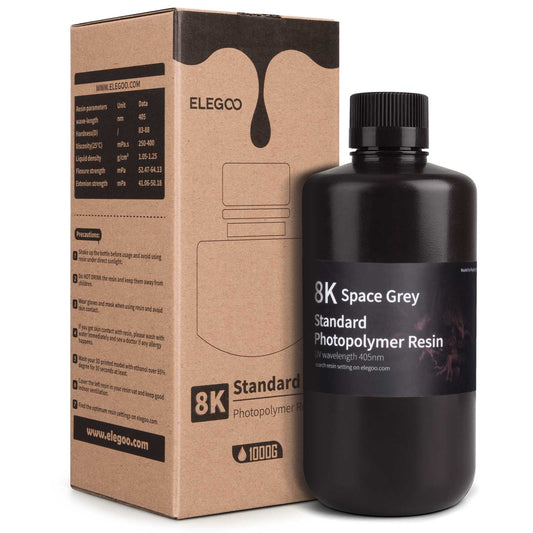 ELEGOO 8K Standard Photopolymer Resin Space Gray 1KG