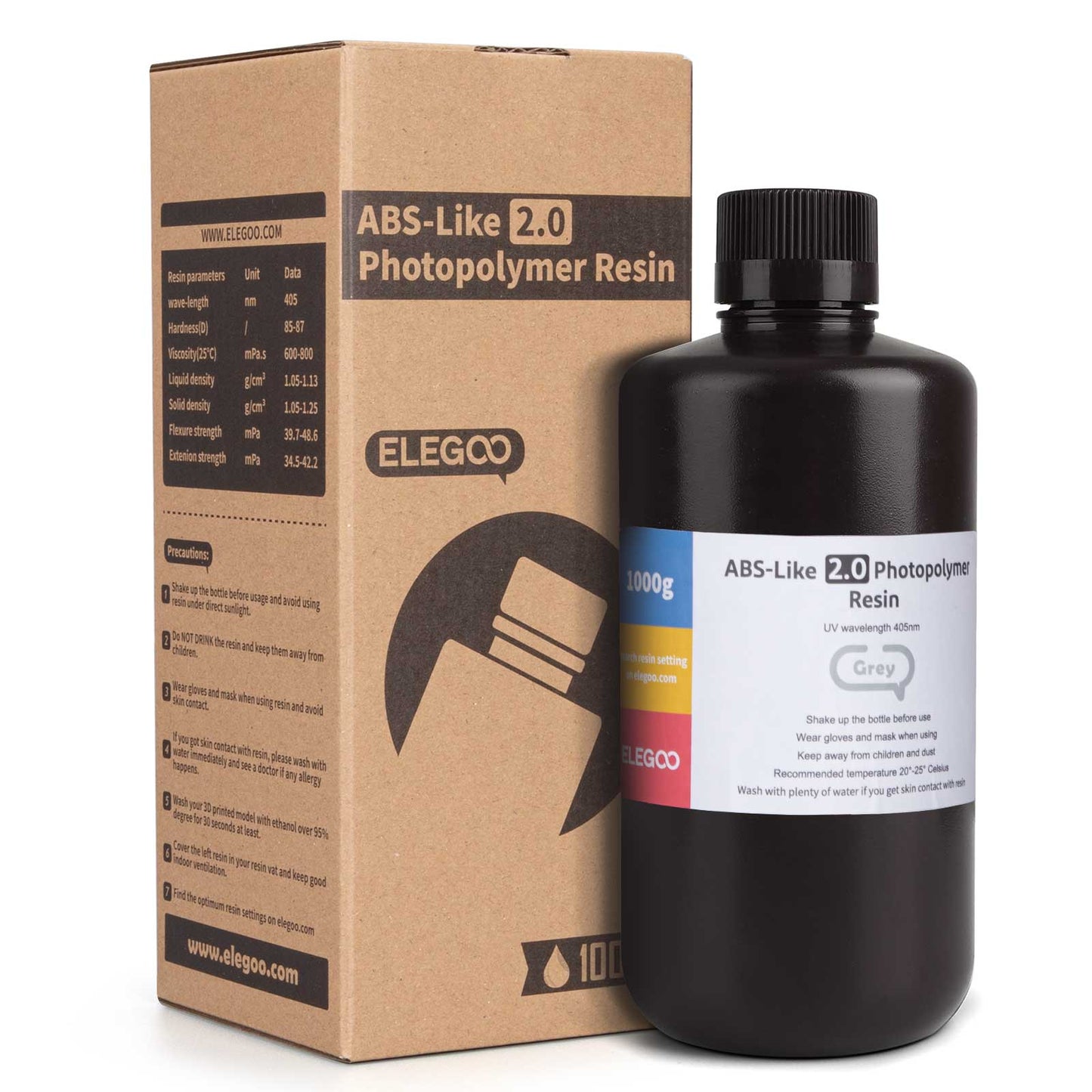 ELEGOO ABS-like Photopolymer Resin V2.0 Grey 1KG